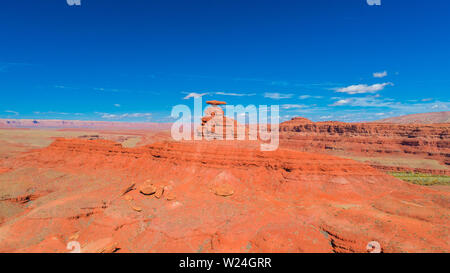 Mexican Hat Rock Formation. Utah. USA. Stock Photo