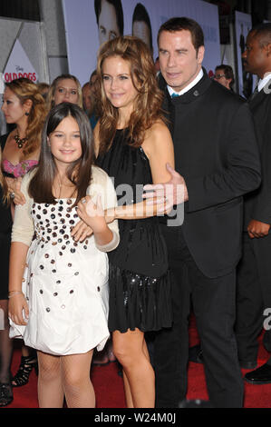 LOS ANGELES, CA. November 09, 2009: John Travolta & wife Kelly Preston & daughter Ella Beu Travolta at the world premiere of their new movie Walt Disney's 'Old Dogs' at the El Capitan Theatre, Hollywood. © 2009 Paul Smith / Featureflash Stock Photo