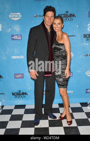 LOS ANGELES, CA. October 18, 2009: Michael Trucco & wife Sandra Hess at the 2009 Spike TV Scream Awards, at the Greek Theatre, Los Angeles. © 2009 Paul Smith / Featureflash Stock Photo