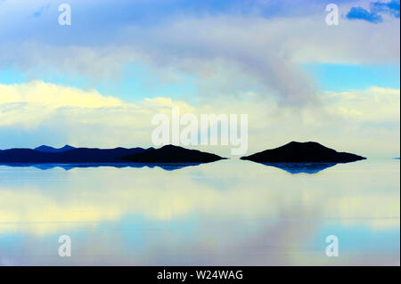 Uyuni Salt Flats rain season Stock Photo