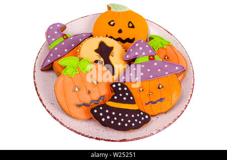 Homemade gingerbread with pictures for Halloween Stock Photo