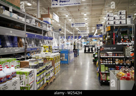 inside a lowes home improvements store Jacksonville Florida USA Stock Photo