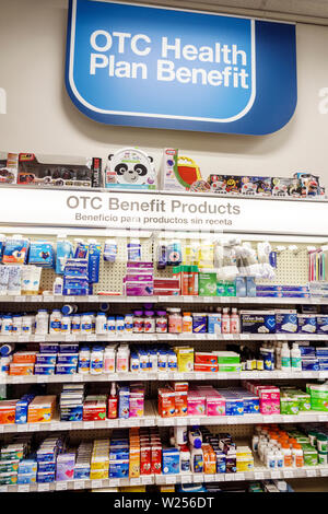 Pharmacy shelf display of over the counter medications Stock Photo - Alamy