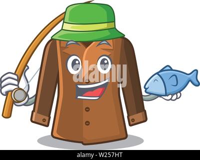 Fishing flag thailand cartoon is stored character closet Stock