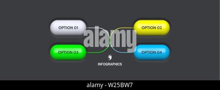 3d vector template for diagram, presentation and business concept. Stock Vector