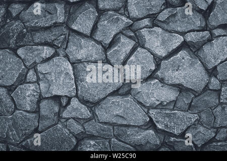 Natural Stone Wall Texture Background, Gray Rock Masonry Pattern, Rough Rustic Surface, Outdoor Architectural Backdrop, Seamless Copy Space Stock Photo
