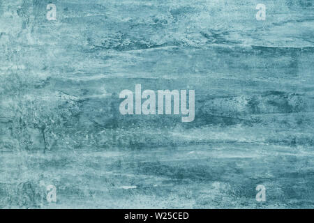 Abstract Turquoise Concrete Wall Texture with Soft Grunge Brush Strokes, Weathered Teal Background for Minimal Design and Decorative Backdrop Stock Photo