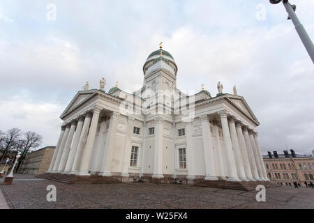 Helsinki, Finland - December 27, 2017: lutheran church in Helsinki Stock Photo