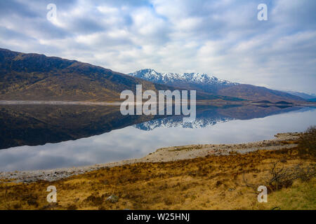 View of Loch Cluanie in Scottish Highlands Stock Photo