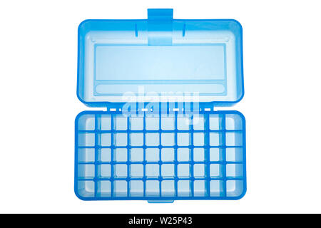 Plastic box for cartridges isolate on white background Stock Photo