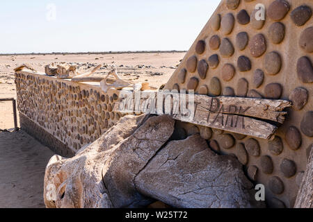 Ugabmund (Ugab) Gate, entrance to the Skeleton Coast National Park, Namibia Stock Photo