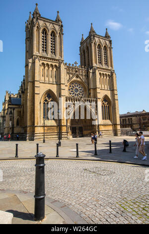 Bristol, UK - June 29th 2019: A view of the magnificent Bristol Cathedral in the city of Bristol, England. Stock Photo