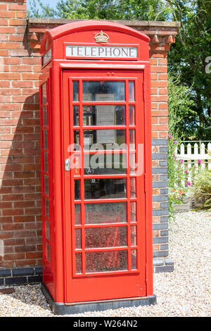 Vintage Public Telephone Box Stock Photo