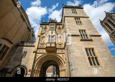 Bristol, UK - June 30th 2019: A view of the magnificent Great Gatehouse, located next to Bristol Cathedral in the city of Bristol, England. Stock Photo