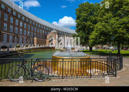 Bristol, UK - June 30th 2019: A view of the exterior of the City Hall, formerly known as Council House, in the historic city of Bristol in the UK. Stock Photo