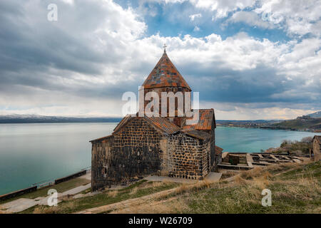 Sevanavank Monastry at Lake Savan in Armenia, taken in April 2019rn' taken in hdr