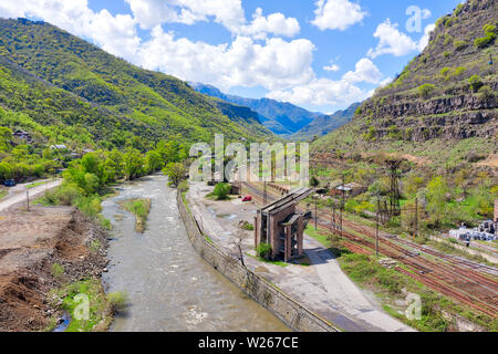 Alaverdi Copper Factory in Northern Armenia, taken in April 2019rn' taken in hdr Stock Photo