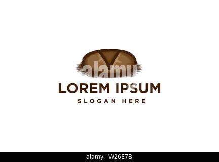 hand drawn, vintage bakery logo production Logo Inspiration isolated on white background Stock Vector