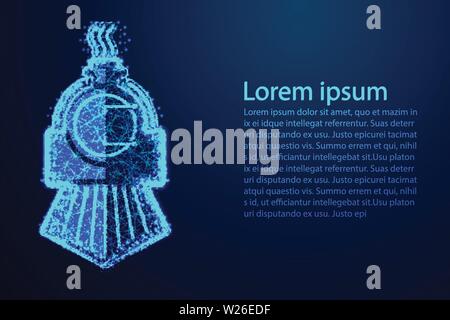 Train, Abstract wireframe background Stock Vector