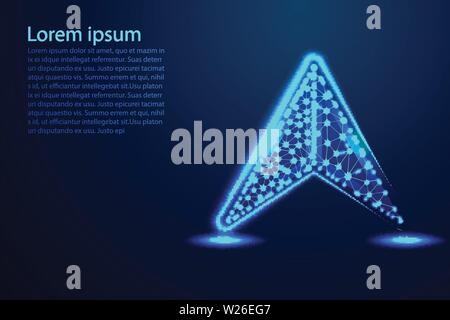 North arrow compass. Abstract designs from connecting dot and line. vector illustration Stock Vector