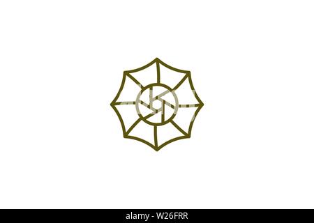 umbrella, camera icon logo Designs Inspiration Isolated on White Background Stock Vector
