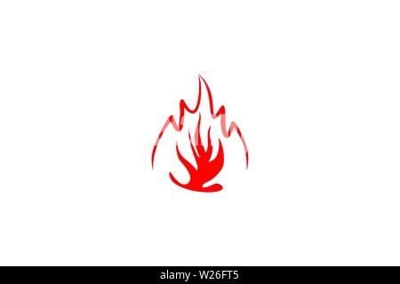 Fire Logo Designs Inspiration Isolated on White Background Stock Vector