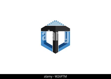 Letter T logo Designs Inspiration Isolated on White Background Stock Vector