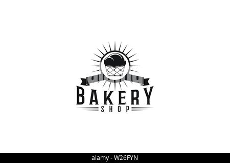 Cupcake Bakery logo Designs Inspiration Isolated on White Background Stock Vector