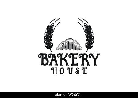 Wheat Grain and pastries, Bakery Logo Stock Vector