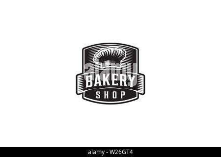 Chef Hat, Bakery Shop Logo Stock Vector
