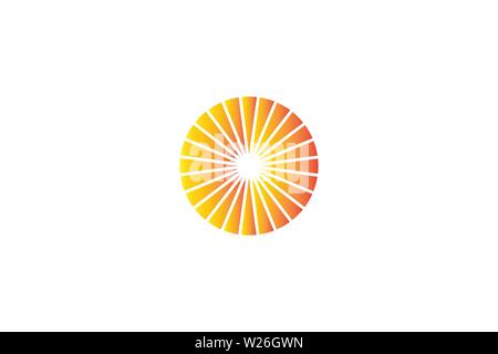 Abstract Flower Logo, Rounded Designs Inspiration Isolated on White Background Stock Vector