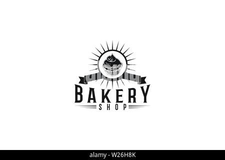 Cupcake, Bakery Logo Stock Vector