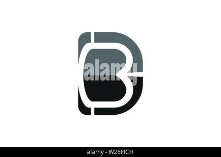 Letter B D logo Designs Inspiration Isolated on White Background Stock Vector