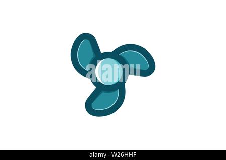 Propeller Logo Designs Inspiration Isolated on White Background Stock Vector