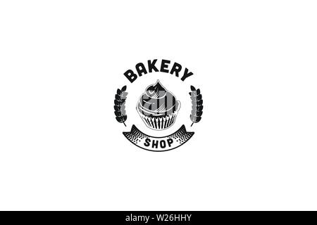 Round Label, Vintage Bakery Logo Stock Vector