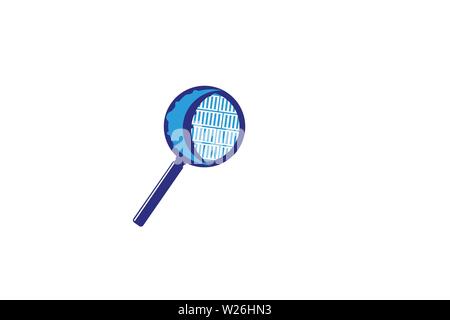 Glass Magnifier Logo Designs Inspiration Isolated on White Background Stock Vector