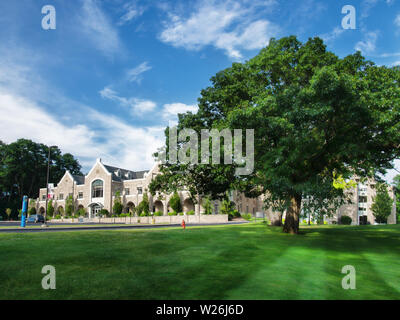 Rochester, New York, USA. July 5, 2019.  The campus of St. John Fisher College in Rochester , New York on a beautiful summer afternoon Stock Photo