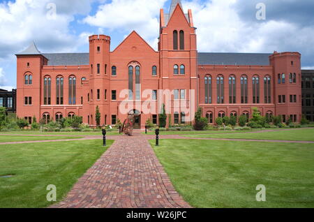 Verona, WI USA. Jul 2018. Unique architectural buildings of Epic Software Corporate Headquarters. Stock Photo