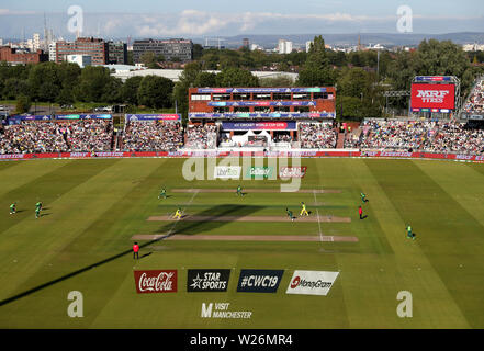 A view of the action during the ICC Cricket World Cup group stage match at Emirates Old Trafford, Manchester. Stock Photo