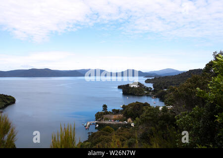 Overlooking the bay of plenty region on the North Island of New Zealand Stock Photo