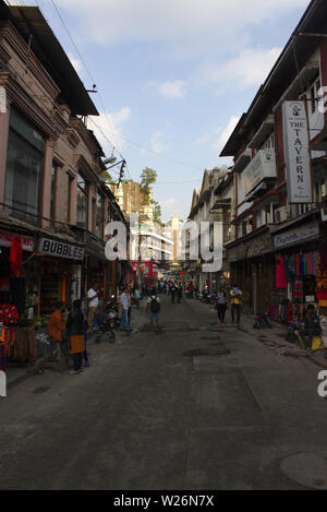 People on the Mall Road, Mussoorie, Uttarakhand, India Stock Photo