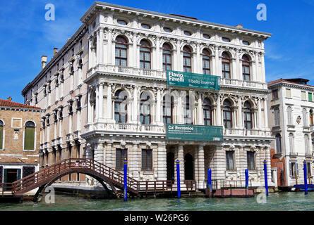 The Ca’ Rezzonica, one of the largest Venetian palazzi, a Venetian Baroque masterpiece designed by  Baldassare Longhena, which took101 years to build Stock Photo