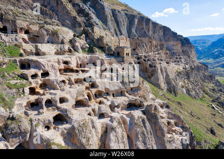 Vardzia Caves in Southern Georgia, taken in April 2019rn' taken in hdr Stock Photo