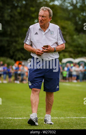 CARDIFF, UNITED KINGDOM. 5th July 2019. Manager Neil Warnock of Cardiff City FC during the pre-season friendly match at Rhiw'r Ddar. © Photo Matthew Lofthouse - Freelance Photographer Stock Photo