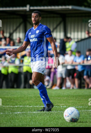 CARDIFF, UNITED KINGDOM. 5th July 2019. Curtis Nelson of Cardiff City FC in the pre-season friendly match at Rhiw'r Ddar. © Photo Matthew Lofthouse - Freelance Photographer Stock Photo