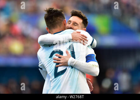 Sao Paulo, Brazil, July 06nd, 2019 - Dybala - Match between Argentina and Chile, valid for the competition of 3rd place of CONMEBOL Copa América Brasil 2019, held in the Corinthians Arena, on the afternoon of this saturday, 06. (Credit: Eduardo Carmim/Alamy Live News) Stock Photo