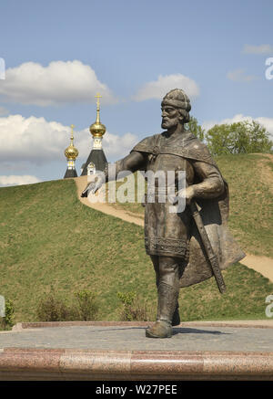 Monument to Yuri Dolgorukiy in Dmitrov. Russia Stock Photo