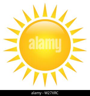 Sun solar icon vector illustration isolated on white background Stock Vector