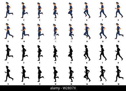 Businessman Character Walk cycle Animation Sequence , loop animation ...