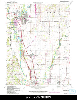 Edinburgh, Indiana, map 1961, 1:24000, United States of America by ...